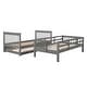 preview thumbnail 7 of 14, Twin over Twin Bunk Bed with Twin size Trundle for Bedroom, Grey