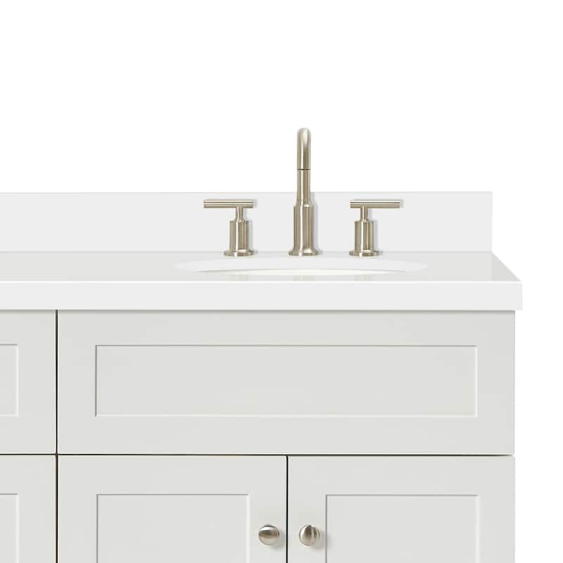 Ariel F067DWQOVO Hamlet 67" Free Standing Double Basin Vanity Set with