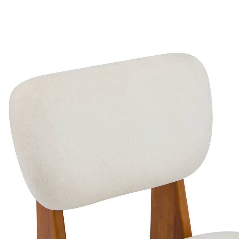 Roomfitters Modern Lounge Chair with Polyester Upholstery, Sturdy Black Wood Base, Minimalist Accent Seating, Set of 2