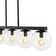 preview thumbnail 21 of 24, Luca Parisian 45.5" 5-Light Modern Glam Iron Globe Linear LED Pendant by JONATHAN Y