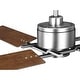 preview thumbnail 8 of 10, Progress Lighting Bedwin Collection 56" Four-Blade Antique Nickel Ceiling Fan - 11.020" x 23.300" x 13.380"