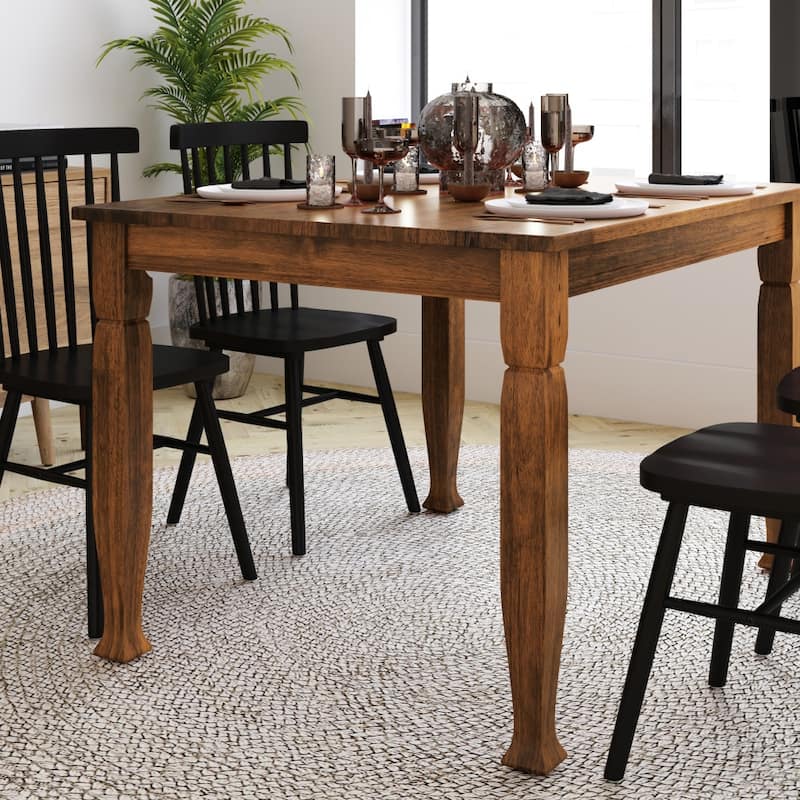 Classic Wood Dining Table with Decorative Sculpted Legs