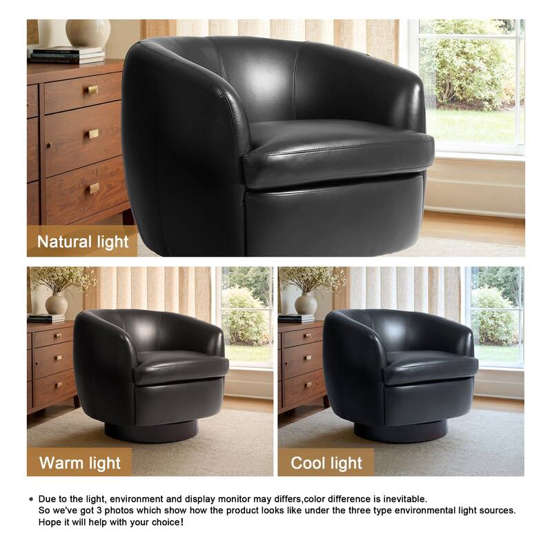 Upholstered Swivel Barrel Chair