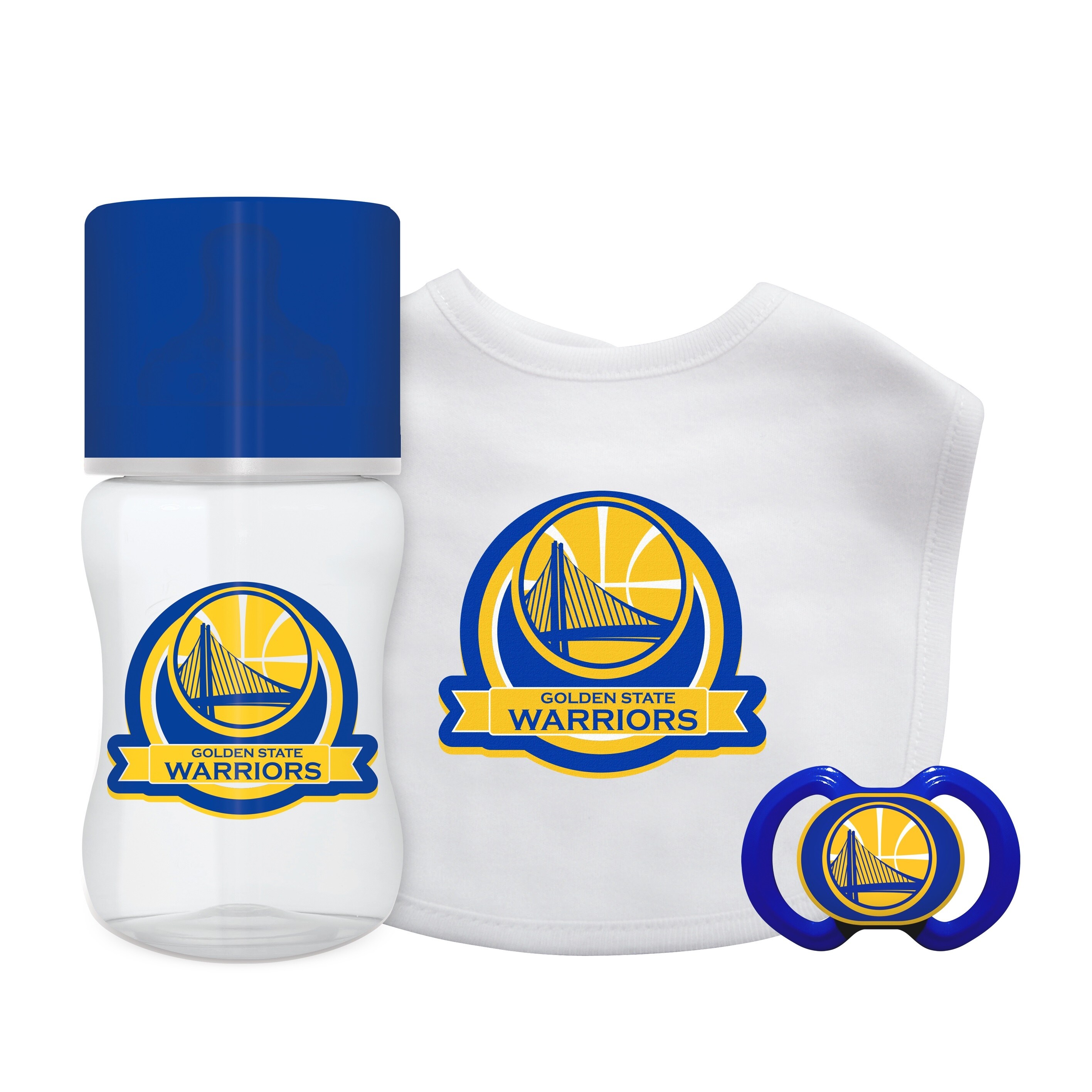 Shop Golden State Warriors Baby Gift Set 3 Piece On Sale