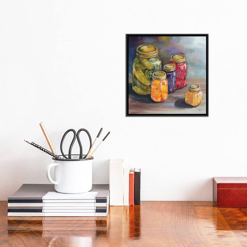 iCanvas "Canning Jars" by Kristine Kainer Framed