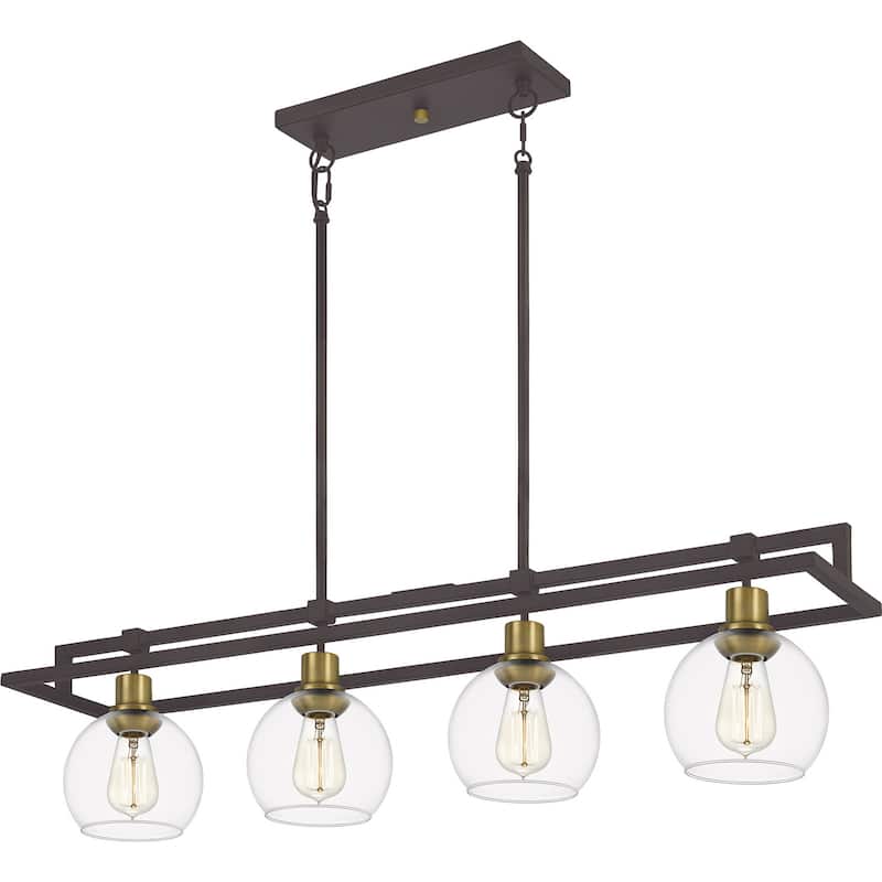 Dobbs 4-Light Island Chandelier in Old Bronze