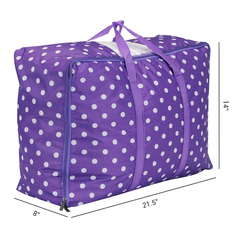 1 Pack Clothes Storage,Storage Bags,Moving Bags for Organizing Bedroom,Clothing,Comforter,Closet Organizers and Storage - Purple - 21.5*14*8in