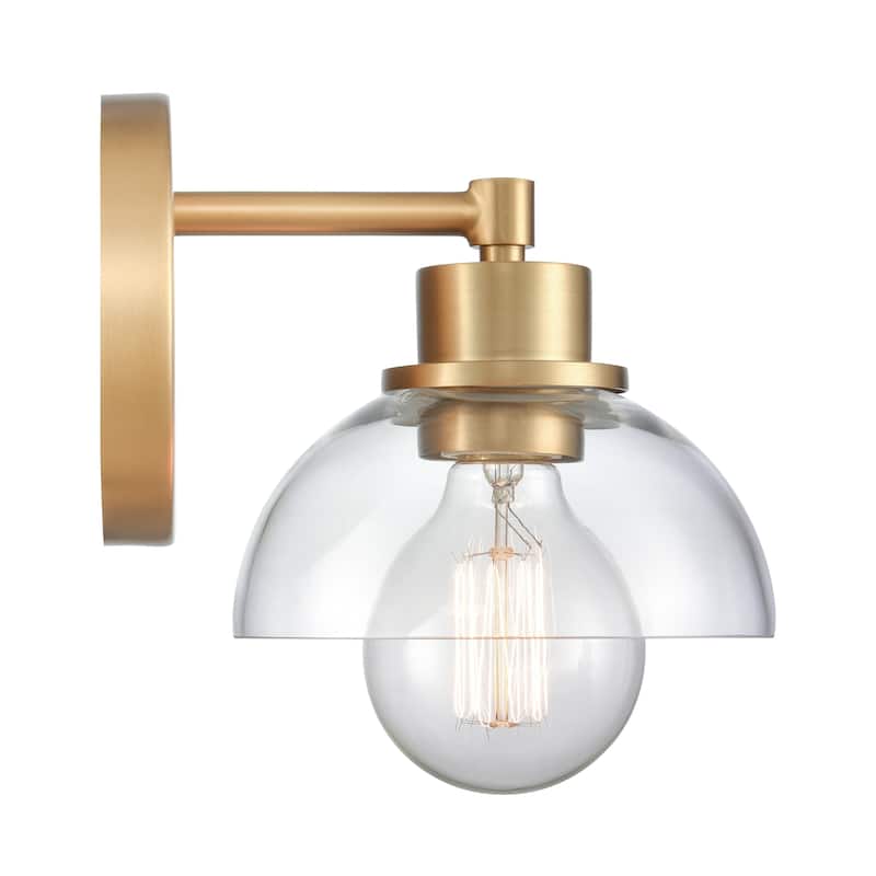 Elk Home Julian Brushed Gold With Glass Shade 2 Light Vanity Light