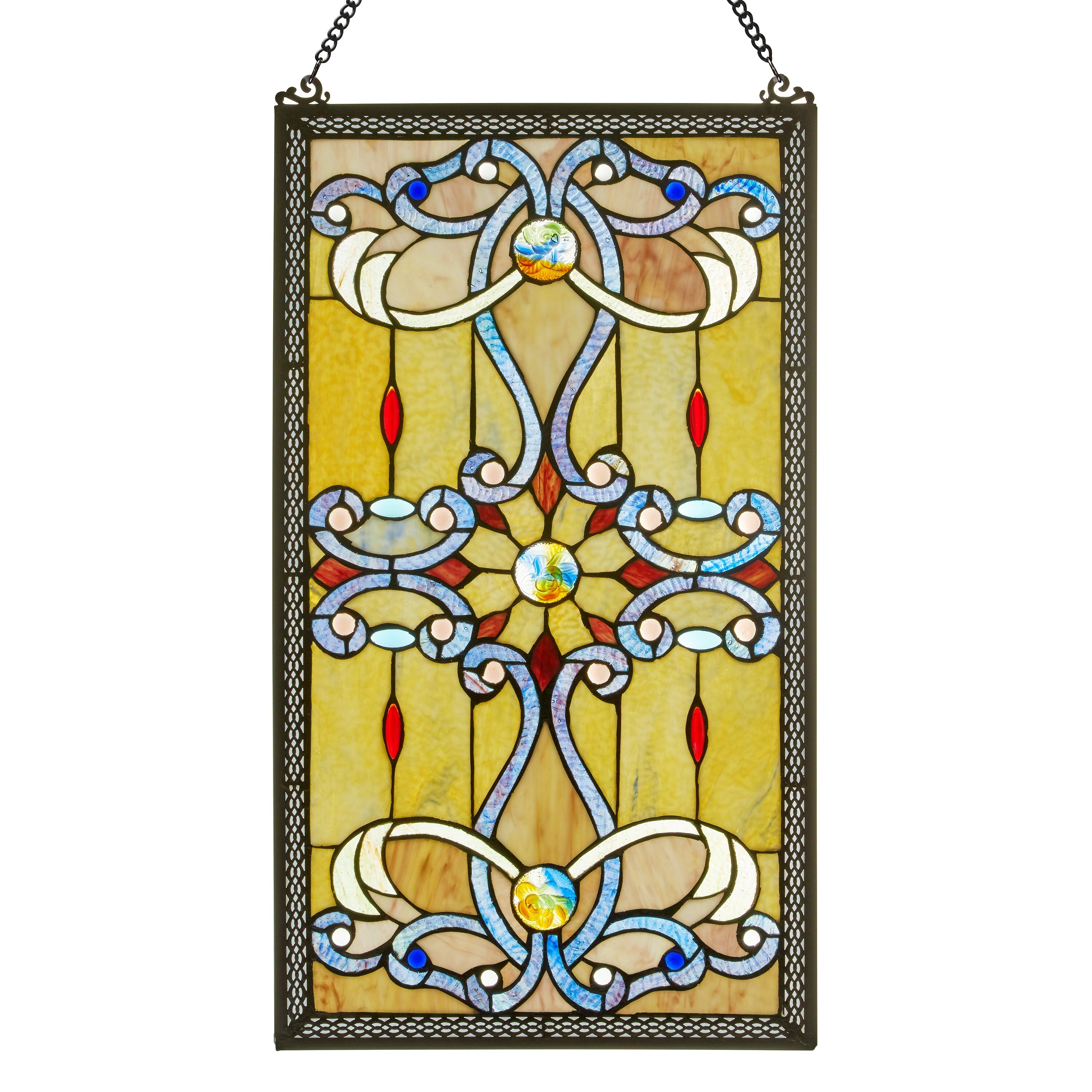 River Of Goods Cardinal River Of Goods Multicolored Stained Glass Square Window Panel 14 X 0 5961