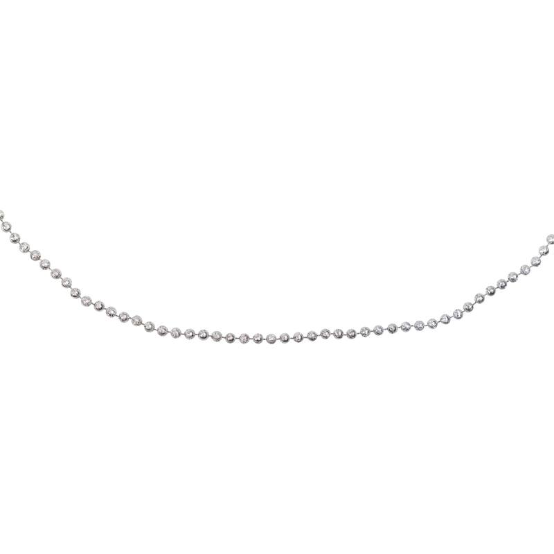 Lame Beaded Christmas Garland - 15' x .25" - Celestial Silver - Unlit - 15' x 0.25"