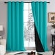 preview thumbnail 49 of 91, Deconovo 100 Percent Blackout with Liner Grommet Curtain (2 Panel) W52 x L108 - Teal