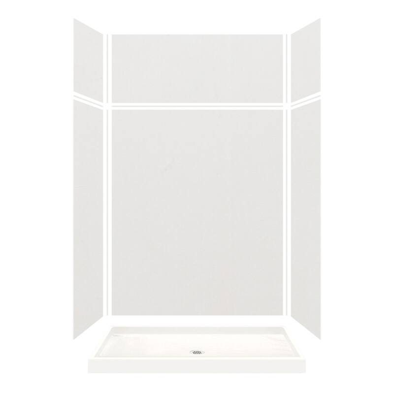 Transolid Expressions 60-in X 32-in X 96-in Glue to Wall Shower Kit - 32" x 60" x 96" - 32" x 60" x 96"