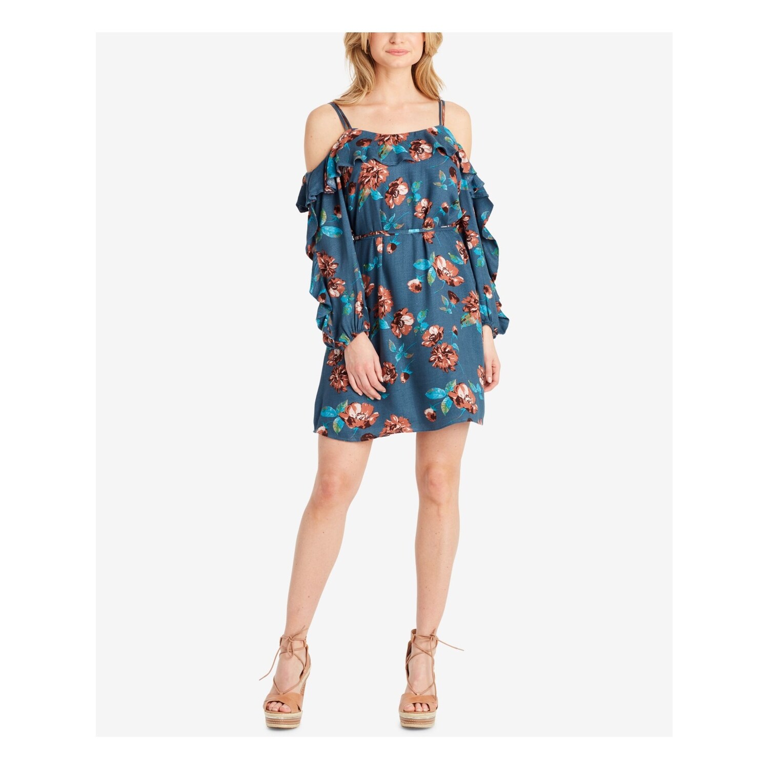 turquoise cold shoulder dress