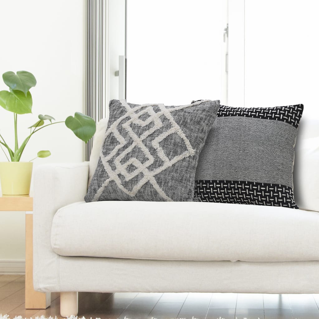 Sevita Tufted Geometric Diamond Modern Throw Pillow