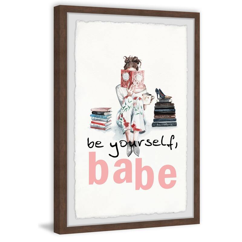 Be Yourself Babe IV Framed Wall Art, Elegant Home Touch - Sophisticated Artwork for Refined Décor