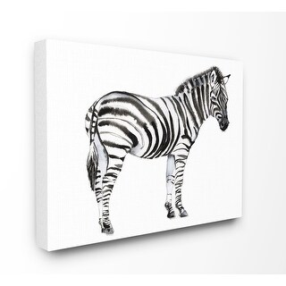 Shop Stupell Industries Zebra Standing Black And White Animal