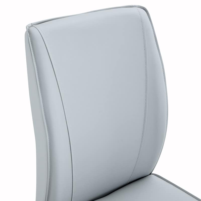 2PCS PU Meterial Dining Chairs With Metal Legs
