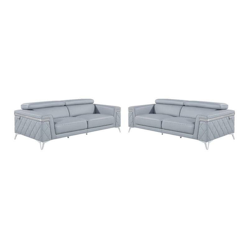 HomeRoots Two Piece Blue Four Person Seating Set