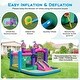 preview thumbnail 5 of 7, 6-in-1 Kids Blow up Castle with Slide and Jumping Area and Ball Pit Pools without Blower - 129" x 154.5" x 106.5"