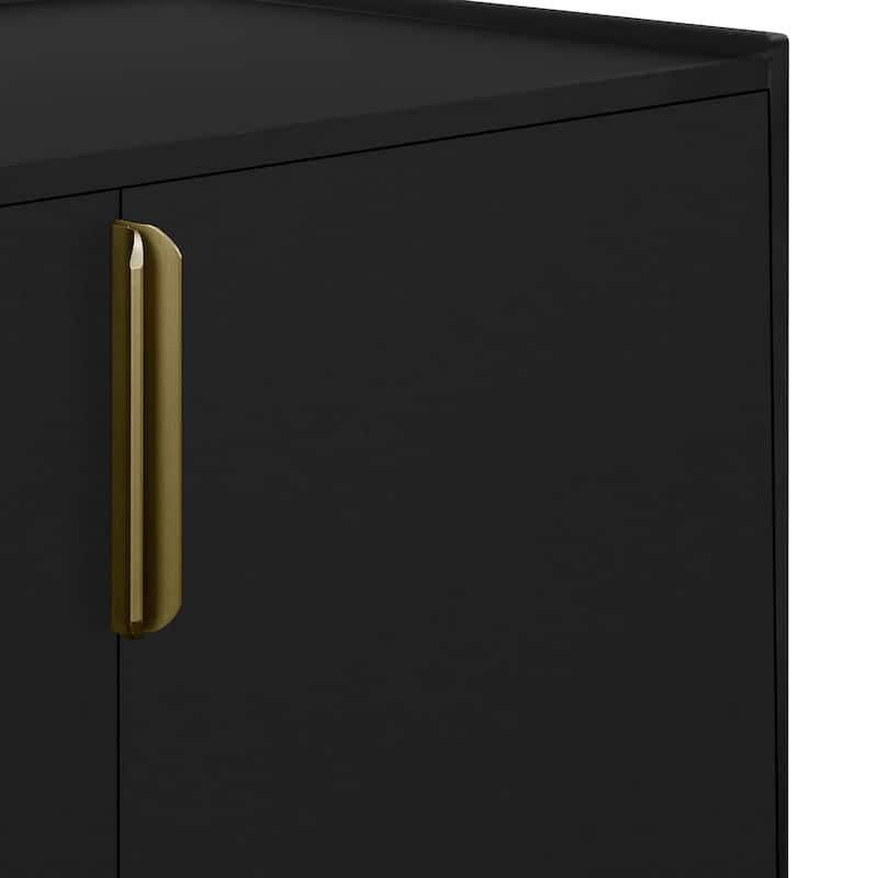 Luxurious Wooden Cabinet with Adjustable Shelves for Living Room & Entryway Storage