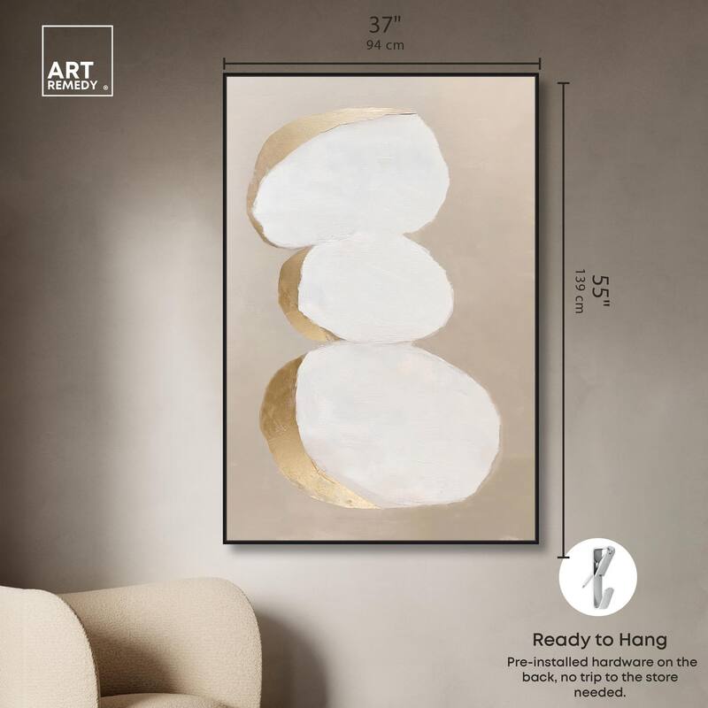 Stacked Stones I Canvas by Art Remedy