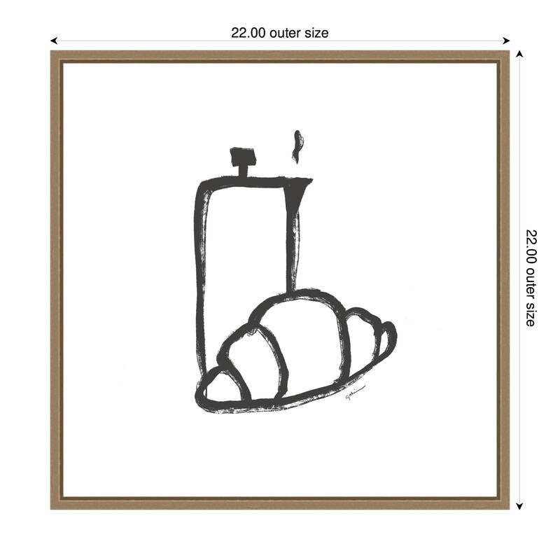 Kate and Laurel Breakfast Club No. 2 by Gabrielly Guedes Framed Canvas Wall Art Print