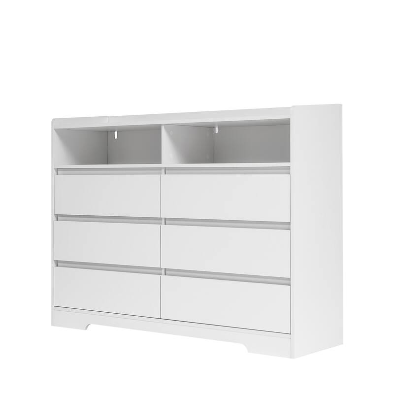 Dresser for Bedroom with 6 Drawers And Wide Chest of Drawers