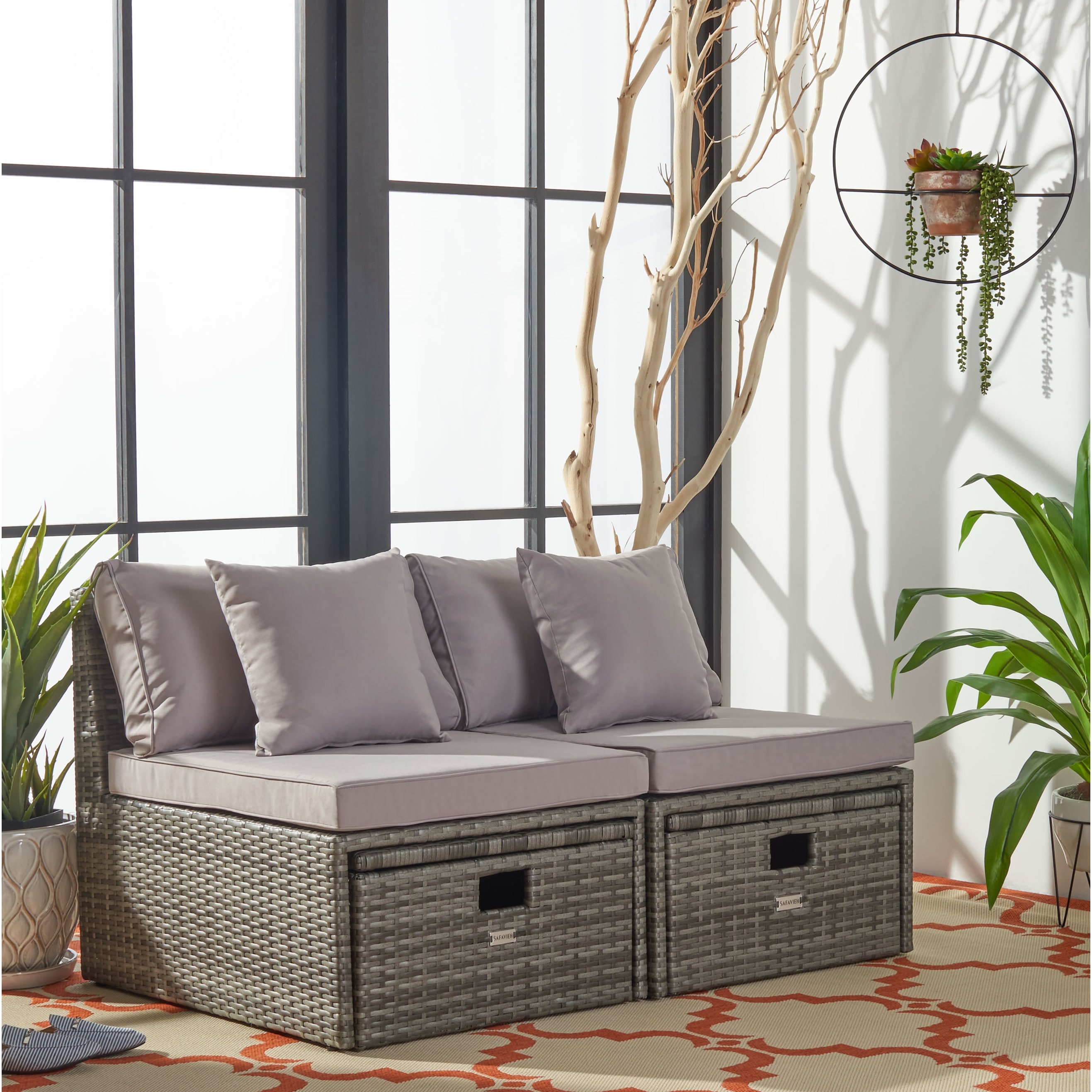 Settee with new arrivals storage