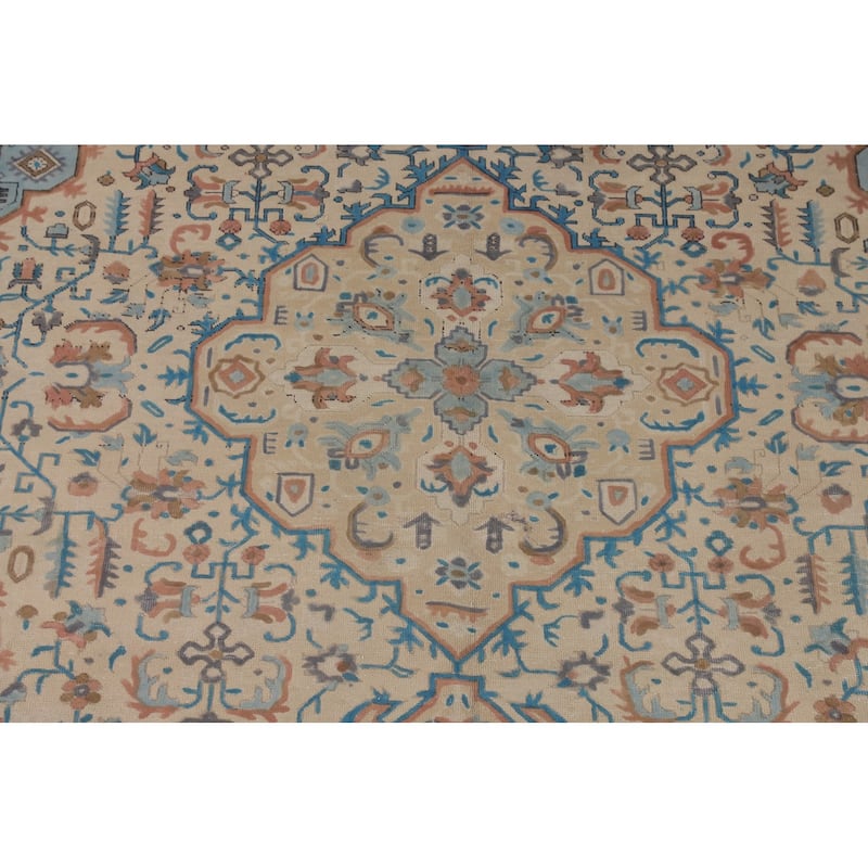 Tabriz Persian Vintage Area Rug Hand-Knotted Oriental Wool Carpet - 8'1" x 11'3"