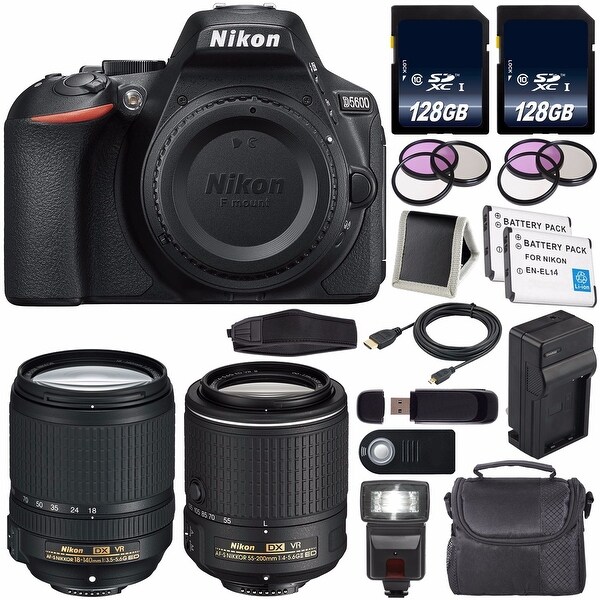 Shop Nikon D5600 DSLR Camera with 18-140mm Lens (Black) International