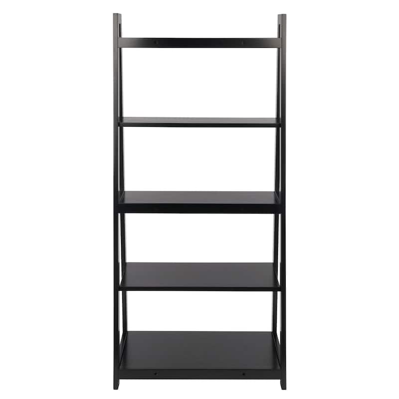 Adam 5-Tier A-Frame Shelf, Black - 27.87 x 12.99 x 58.03 inches