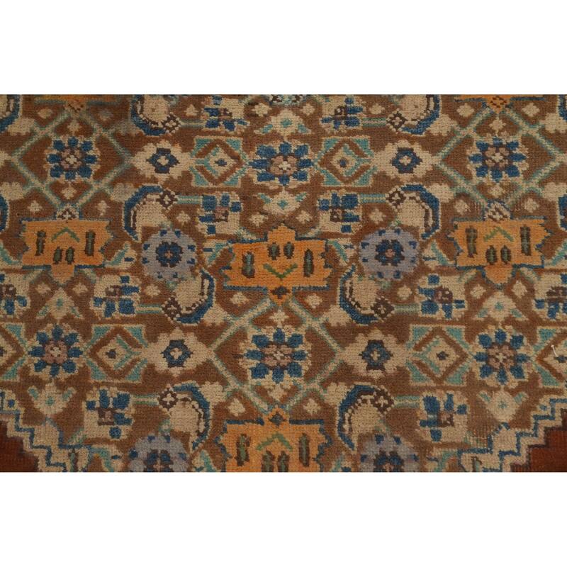 Hand Knotted Oriental 100% Wool Carpet Traditional Medallion Oranges & Rust Tabriz Area Rug - 11' 8'' X 9' 5''