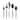 Stainless Steel Flatware With Dark Design (Set of 5)