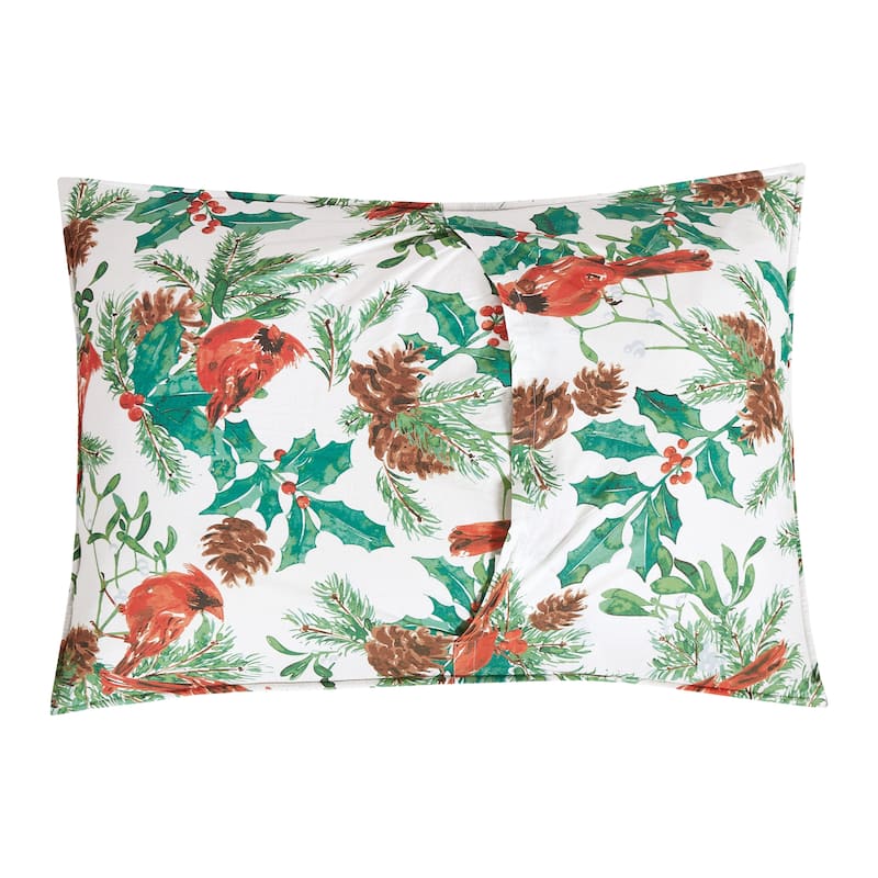 Delwyn Cardinal Cotton Quilt Set - Reversible and Machine Washable