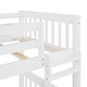 preview thumbnail 8 of 7, Twin over Twin Size Bunk Bed with Ladders, Solid Wood Kids Storage Bed Frame with 2-Storage Drawers for Bedroom, White