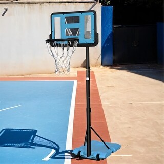 Portable Adjustable Height Basketball Hoop with 44" Backboard, Wheels