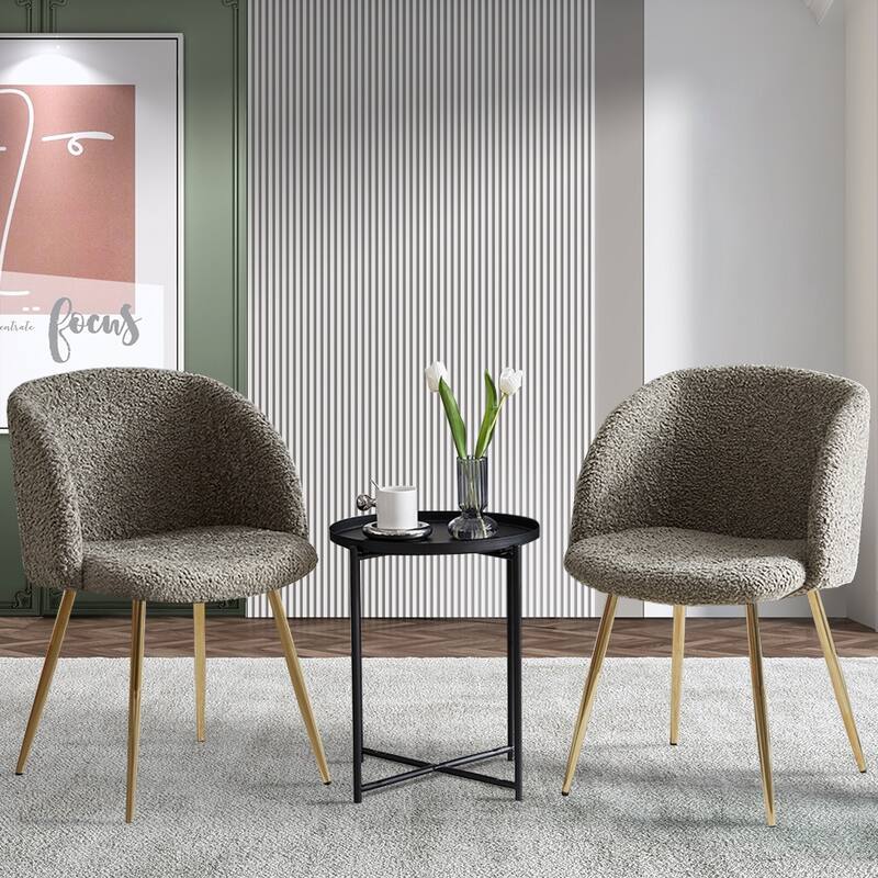 Rocking Accent Chair Tufted Upholstered Linen Wingback