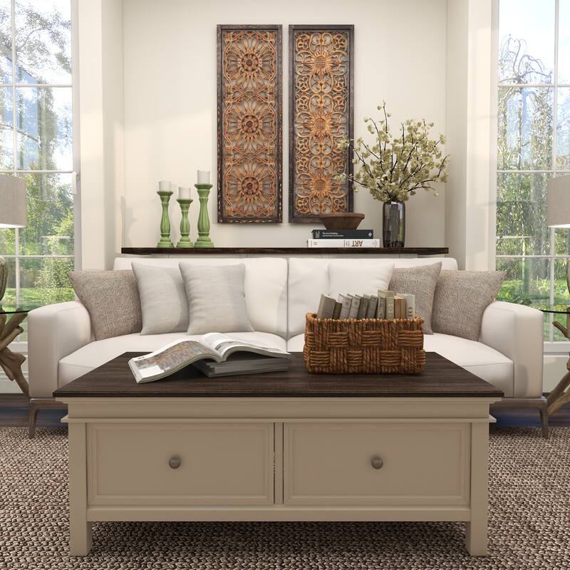 Gray, Green, Brown or Blue Wooden Distressed Turned Decorative Candle Holder (Set of 3)