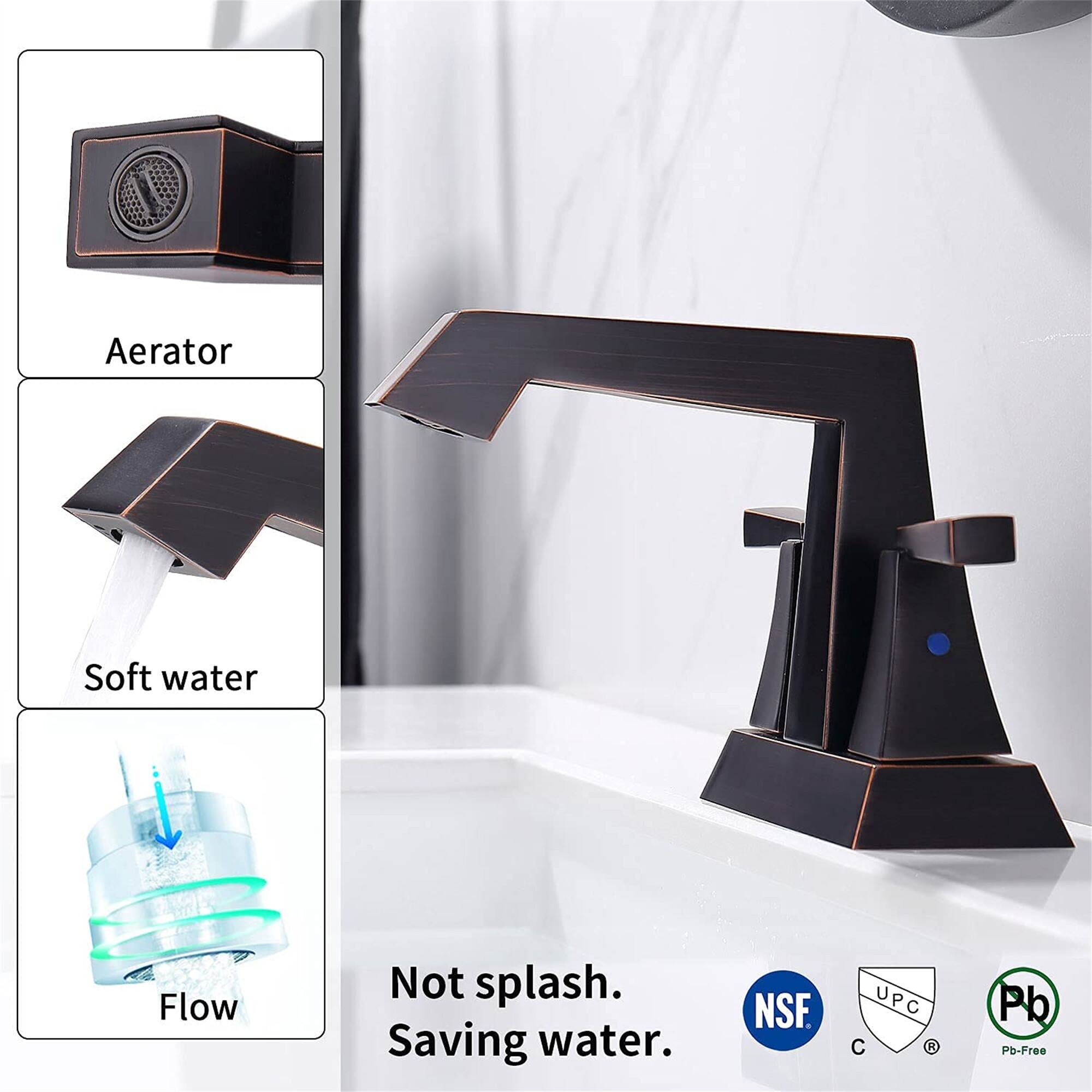 4 Inches Centerset Bathroom Sink Faucet with Pop Up Drain 3 Hole