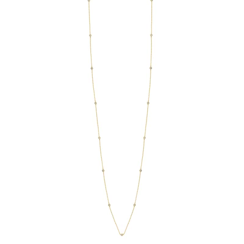 EFFY Gold over 925 Silver Diamond Station Necklace