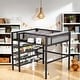 preview thumbnail 25 of 45, Modern Style Full Size Metal Loft Bed with 4-Tier Shelves and Storage