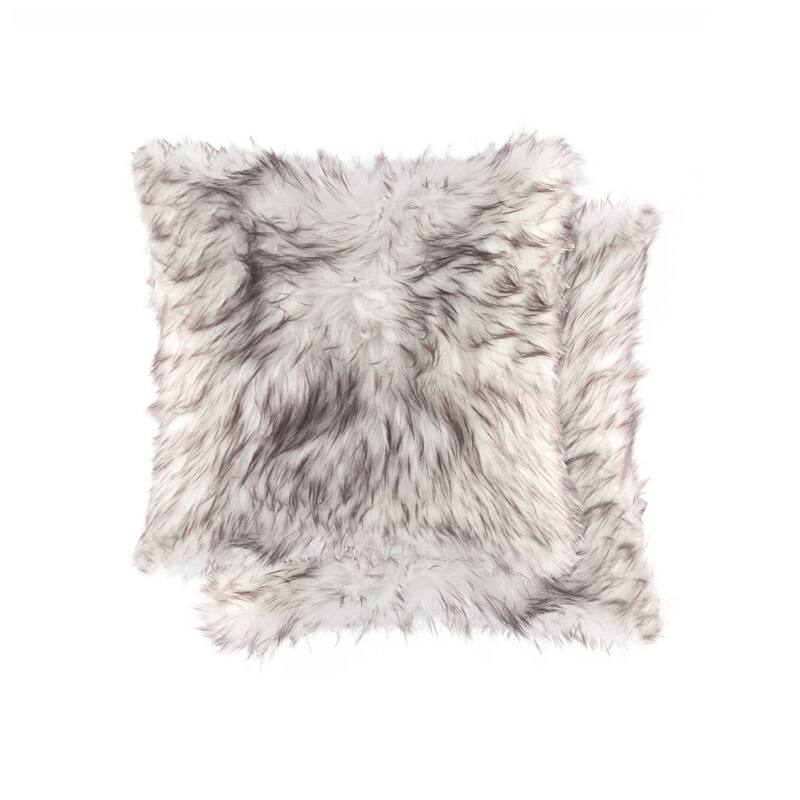 HomeRoots Set of Two 18" Brown And Off White Throw Pillows
