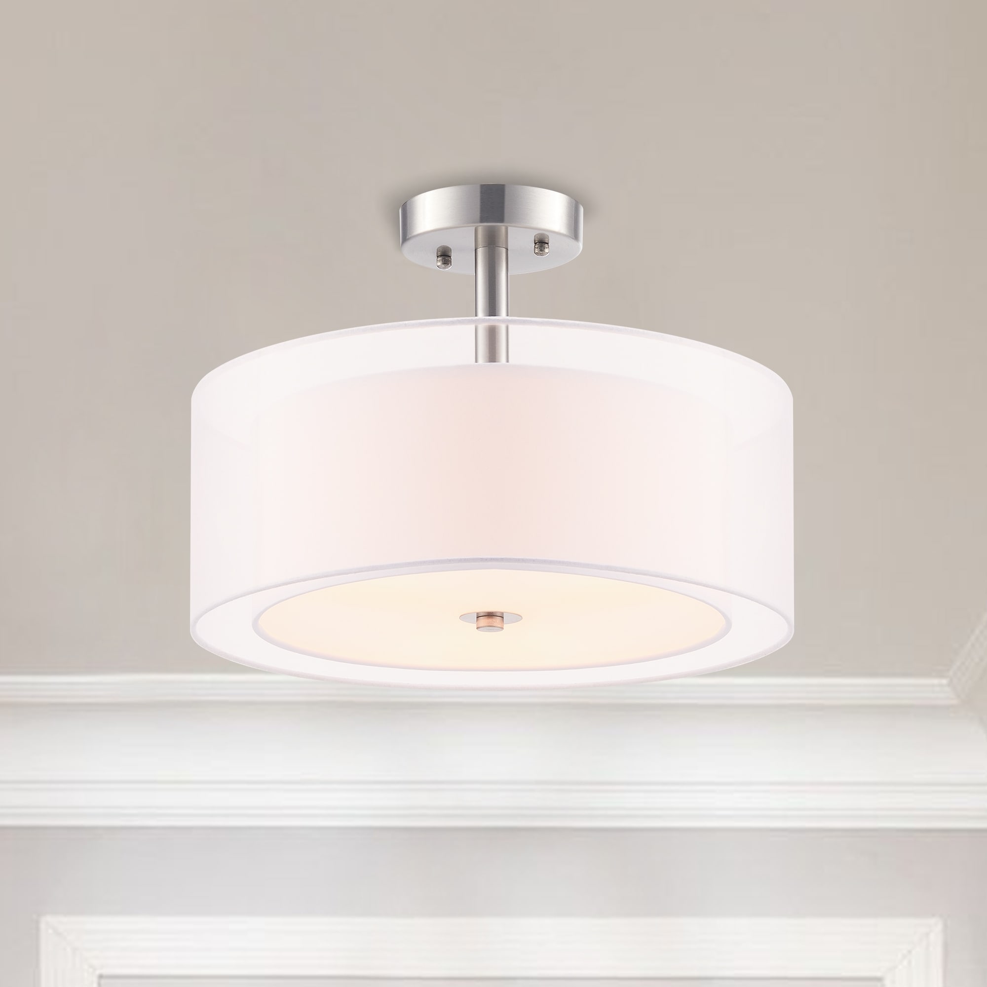 Mid century modern semi flush sale mount lighting