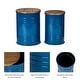 preview thumbnail 12 of 35, Glitzhome Industrial Farmhouse Round Storage End Tables (Set of 2)