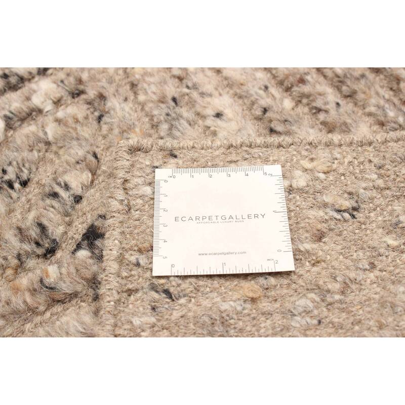 ECARPETGALLERY Hand-knotted Tangier Taupe Wool Rug - 1'8 x 2'11