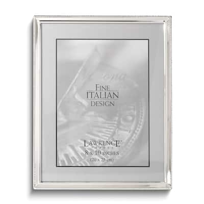 Curata Polished Silver-Plated 8x10 Frame - Bead Border Design