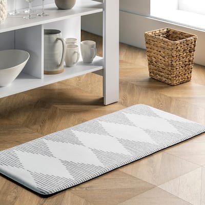 nuLOOM Diamond Stripes Anti Fatigue Kitchen or Laundry Room Comfort Mat