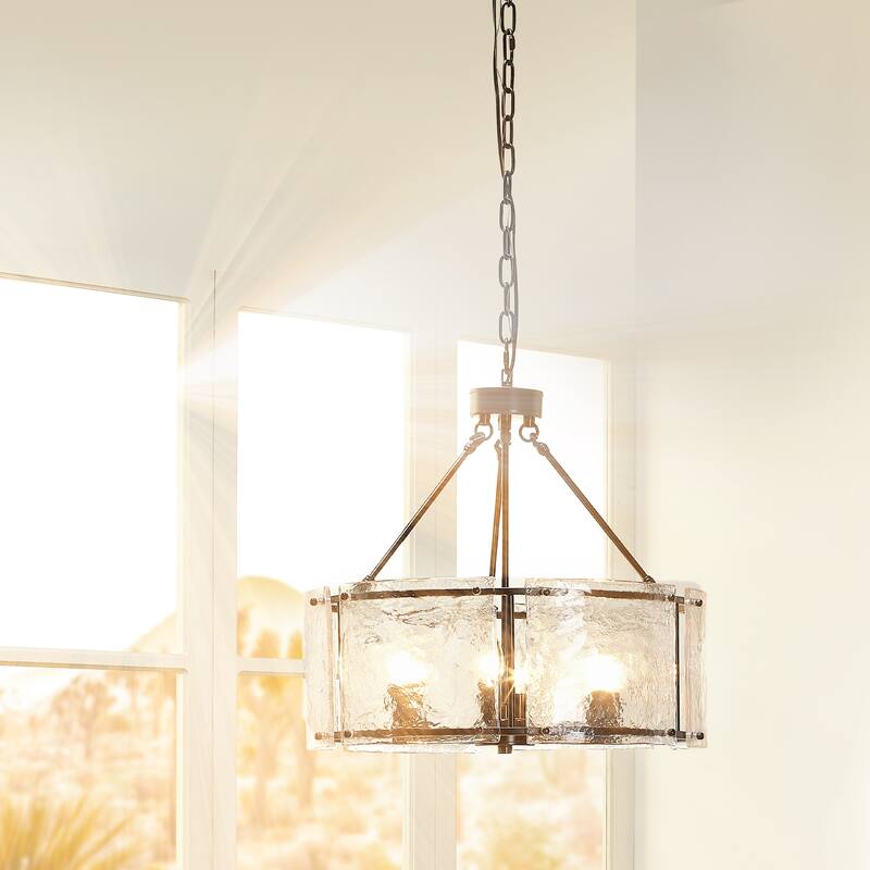 Jamie Young Glenn Large Round Metal 6-Light Chandelier