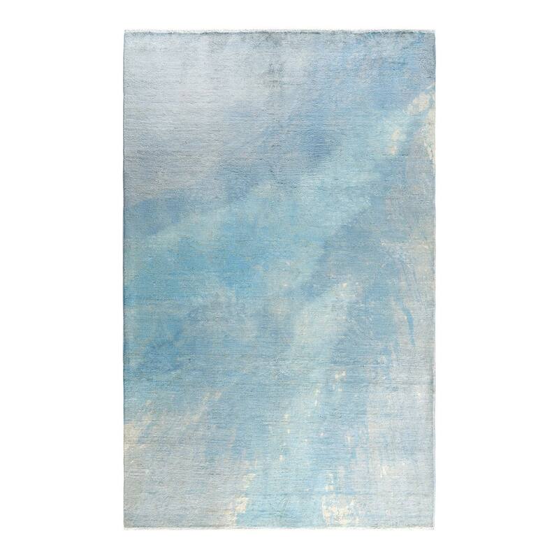 Vibrance One-of-a-Kind Hand-Knotted Area Rug - Gray, 5' 10" x 9' 3" - 5' 10" x 9' 3"