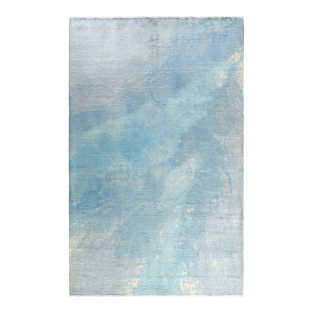 Vibrance One-of-a-Kind Hand-Knotted Area Rug - Gray, 5' 10" x 9' 3" - 5' 10" x 9' 3"